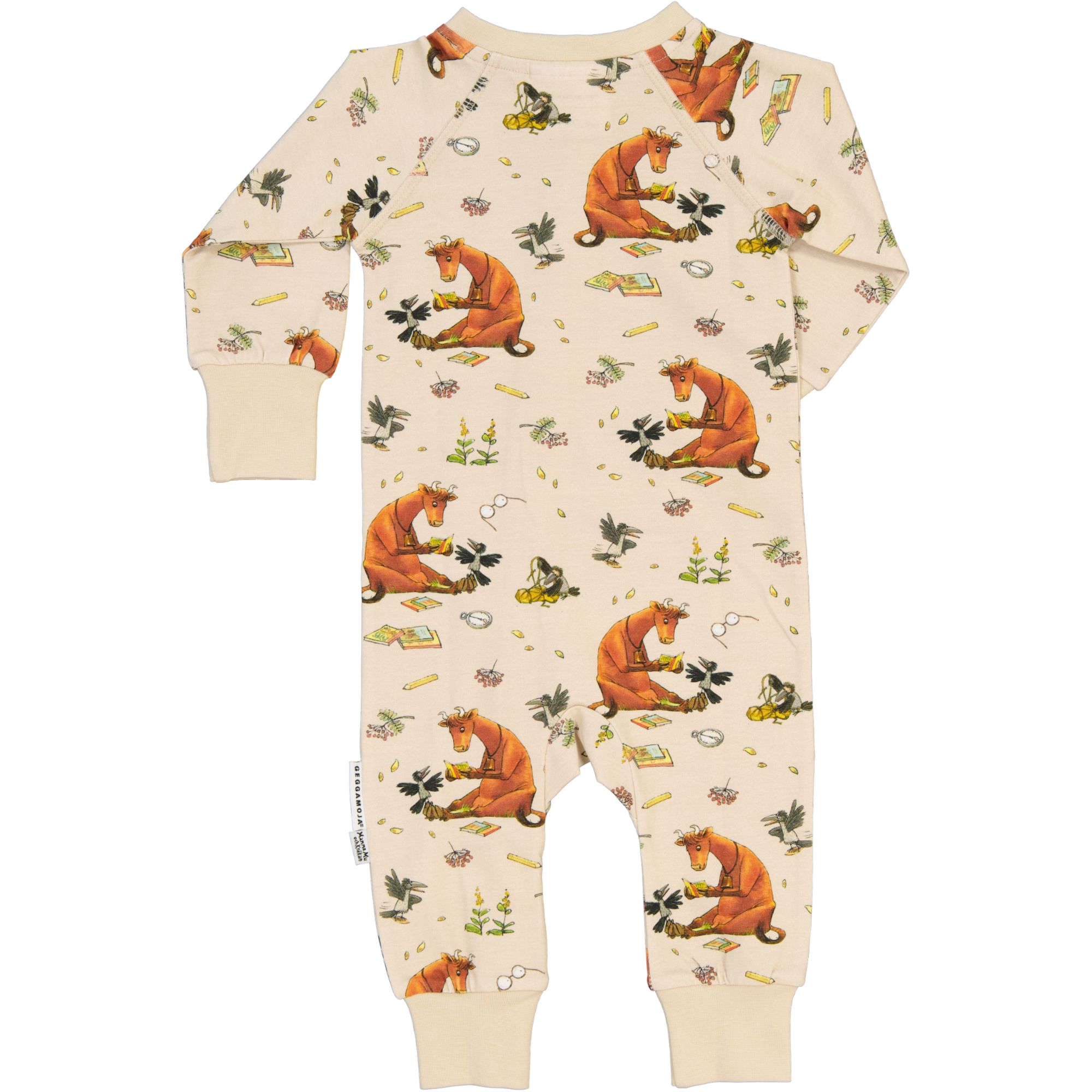 Mama Muh Zweiteiliger Reißverschluss-Pyjama Beige