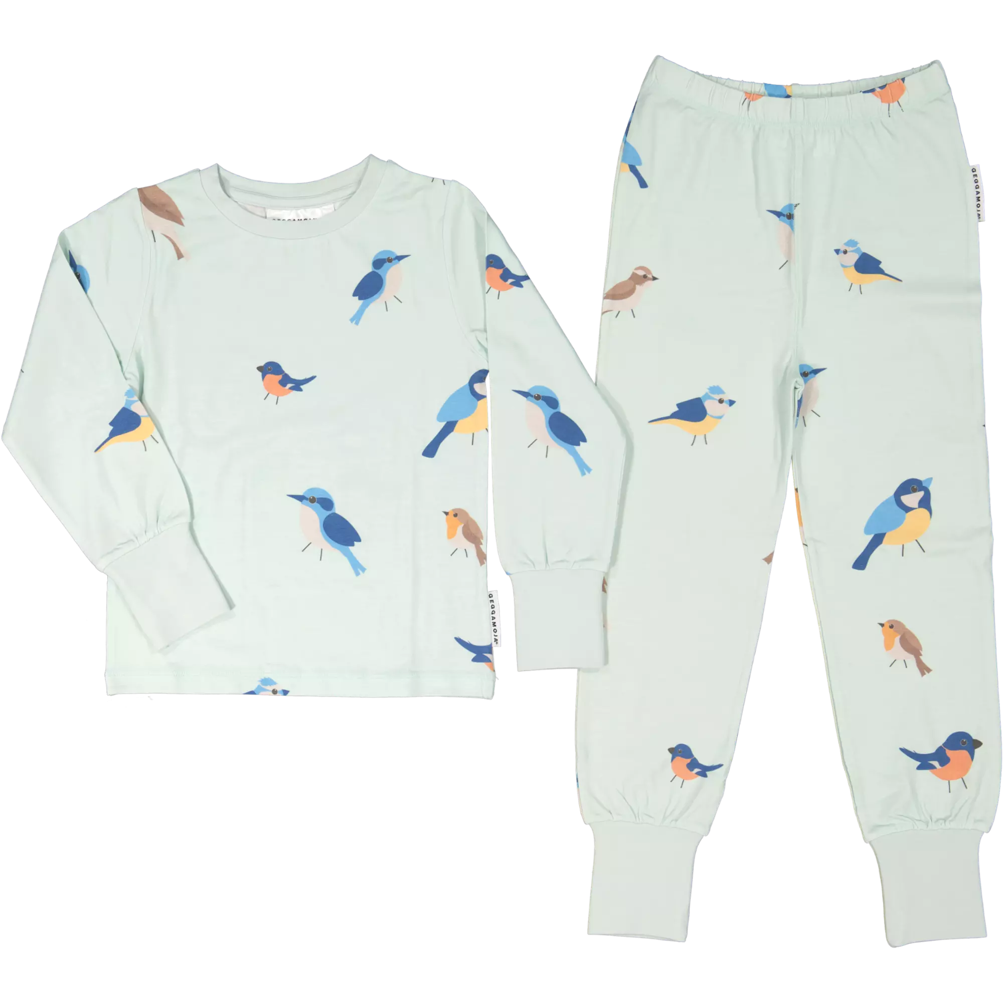 Bamboo two piece pyjamas Green bird