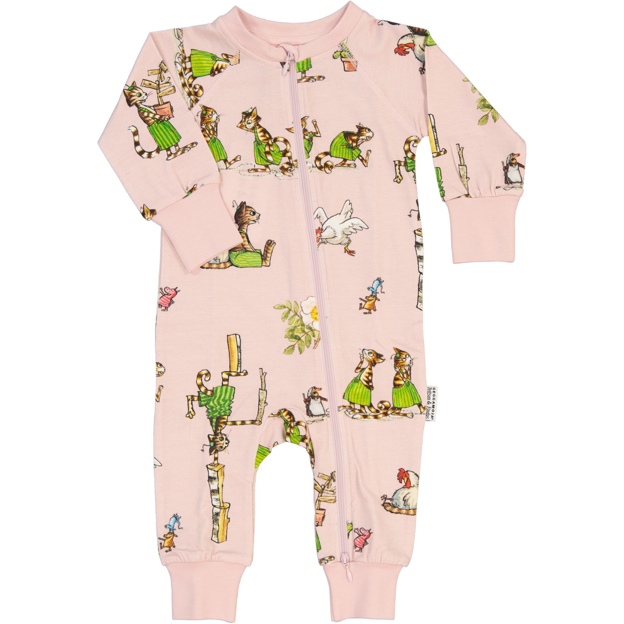 Pettson and Findus Pyjamas 2-way zip Dust pink