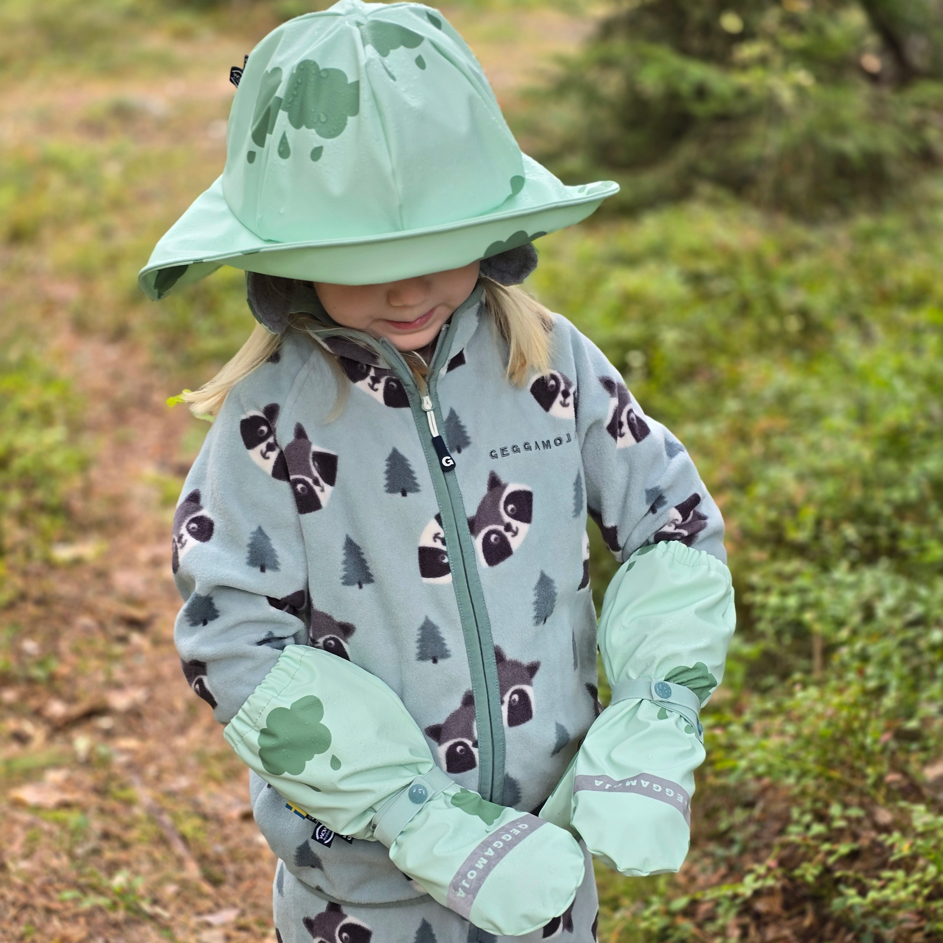 Rain hat fleece Mint cloud