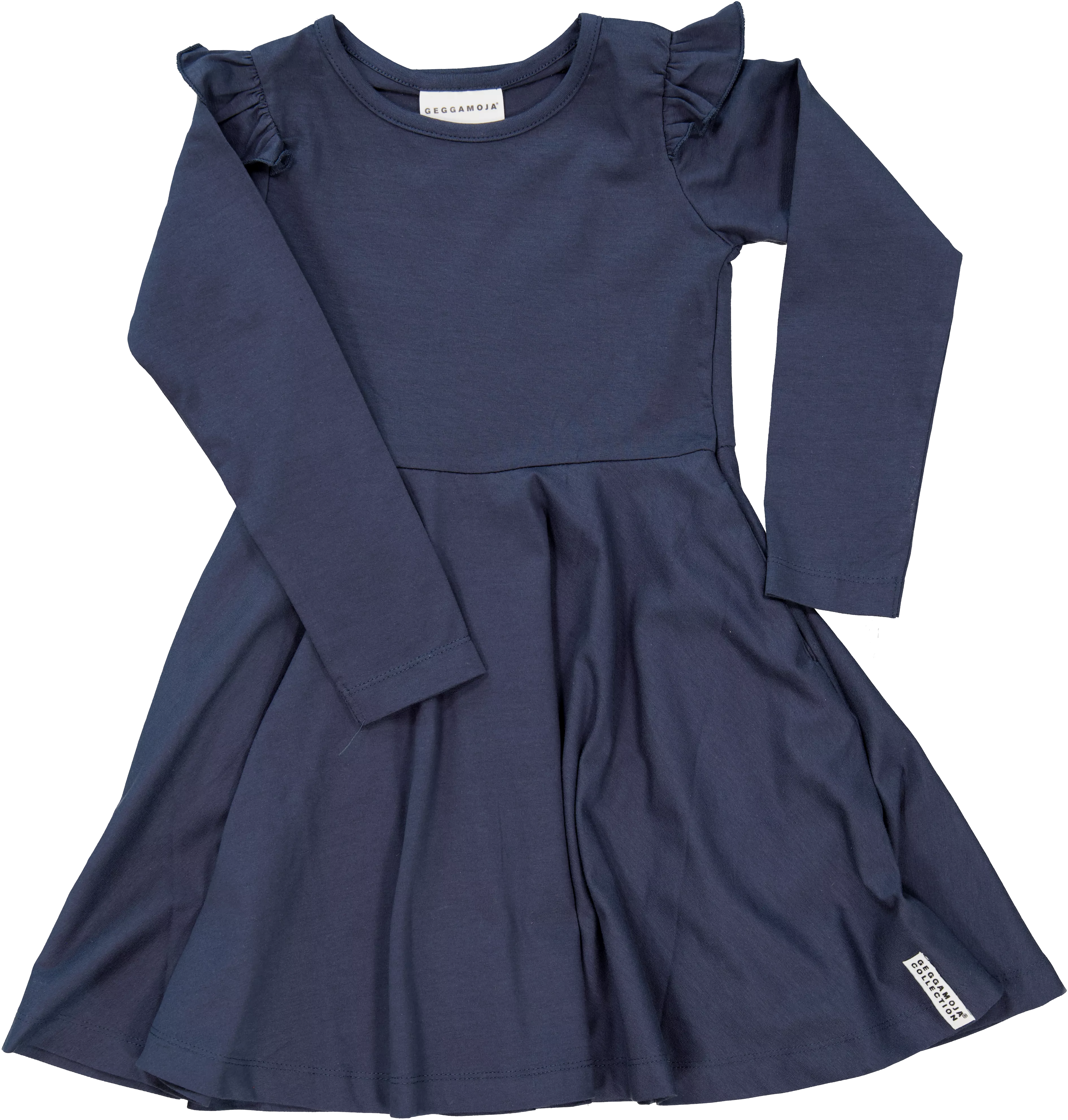 Flanavy dress flounce navy