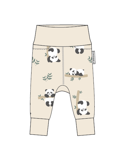 Babybyxor Bambu Panda Beige