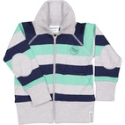 Wool zip jacket Green stripe 134/140