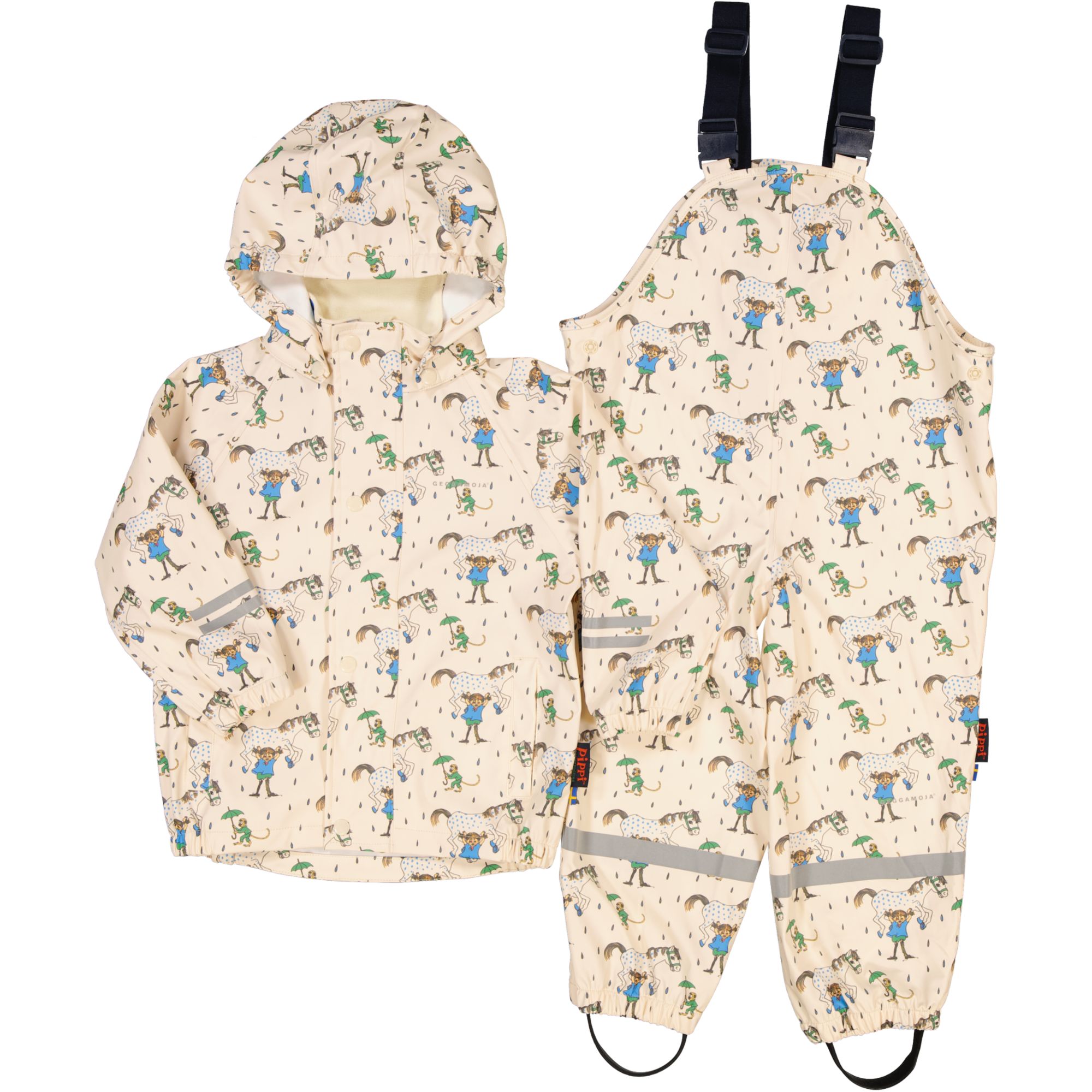 Pippi Langstrumpf Rain set Beige