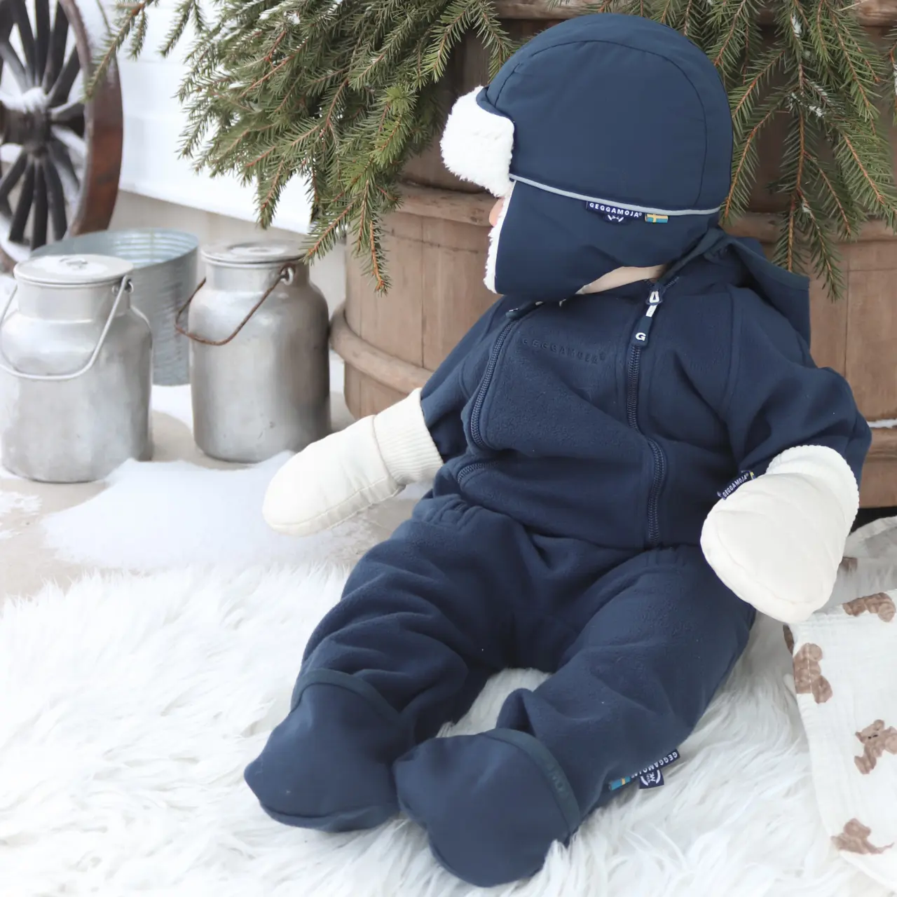 Wind fleece overall Navy
