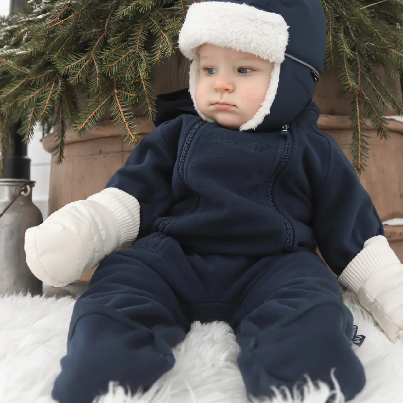Wind fleece overall Navy