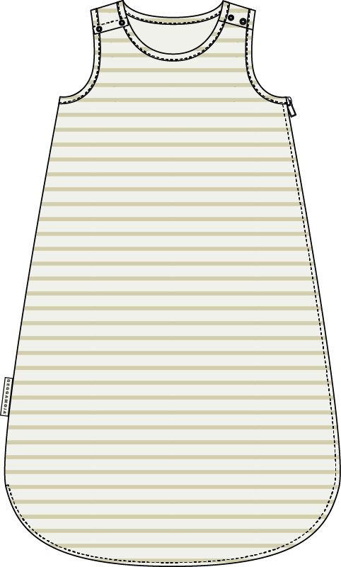 Sovpåse Vadderad Classic Vit/Beige