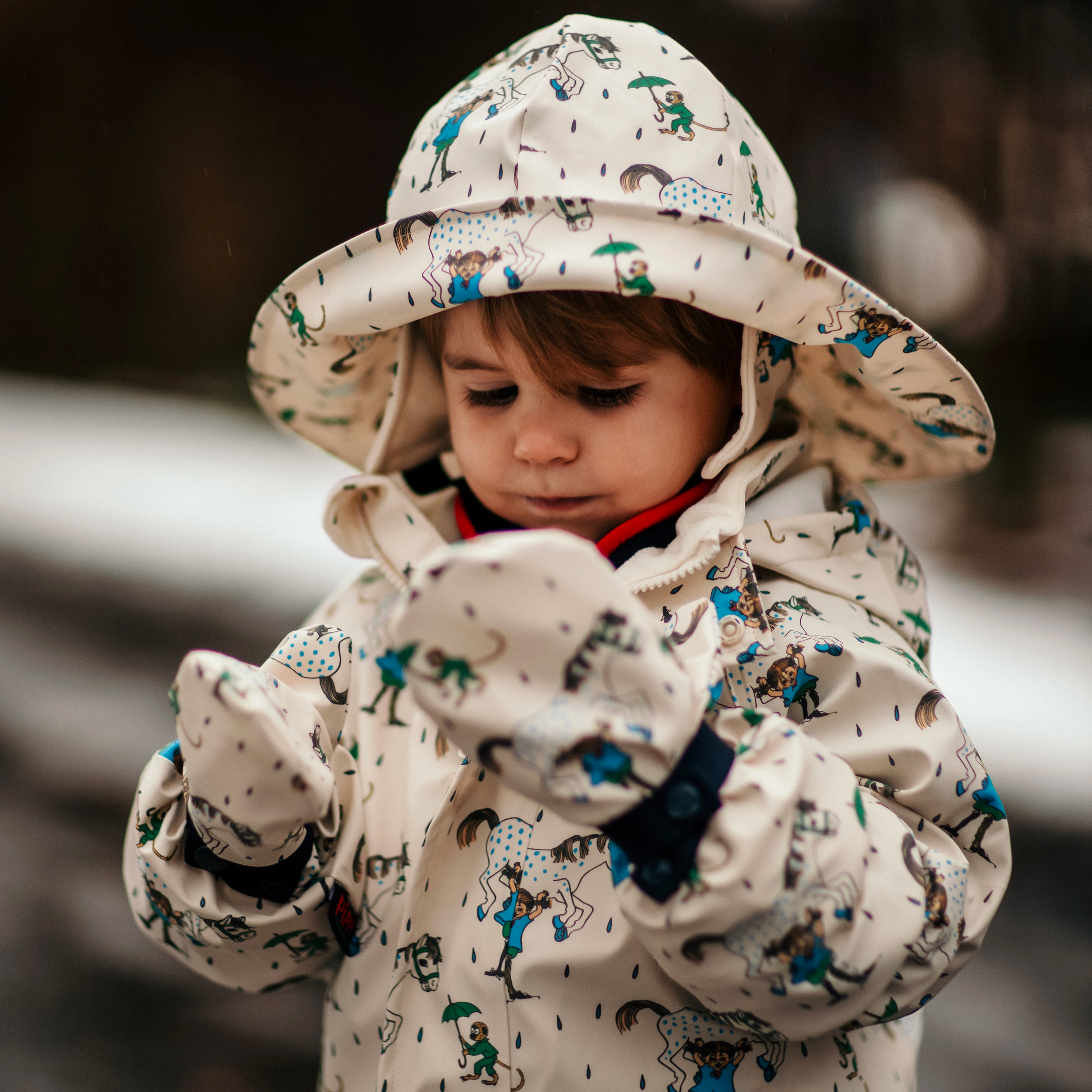 Pippi Langstrømpe Rain hat Beige