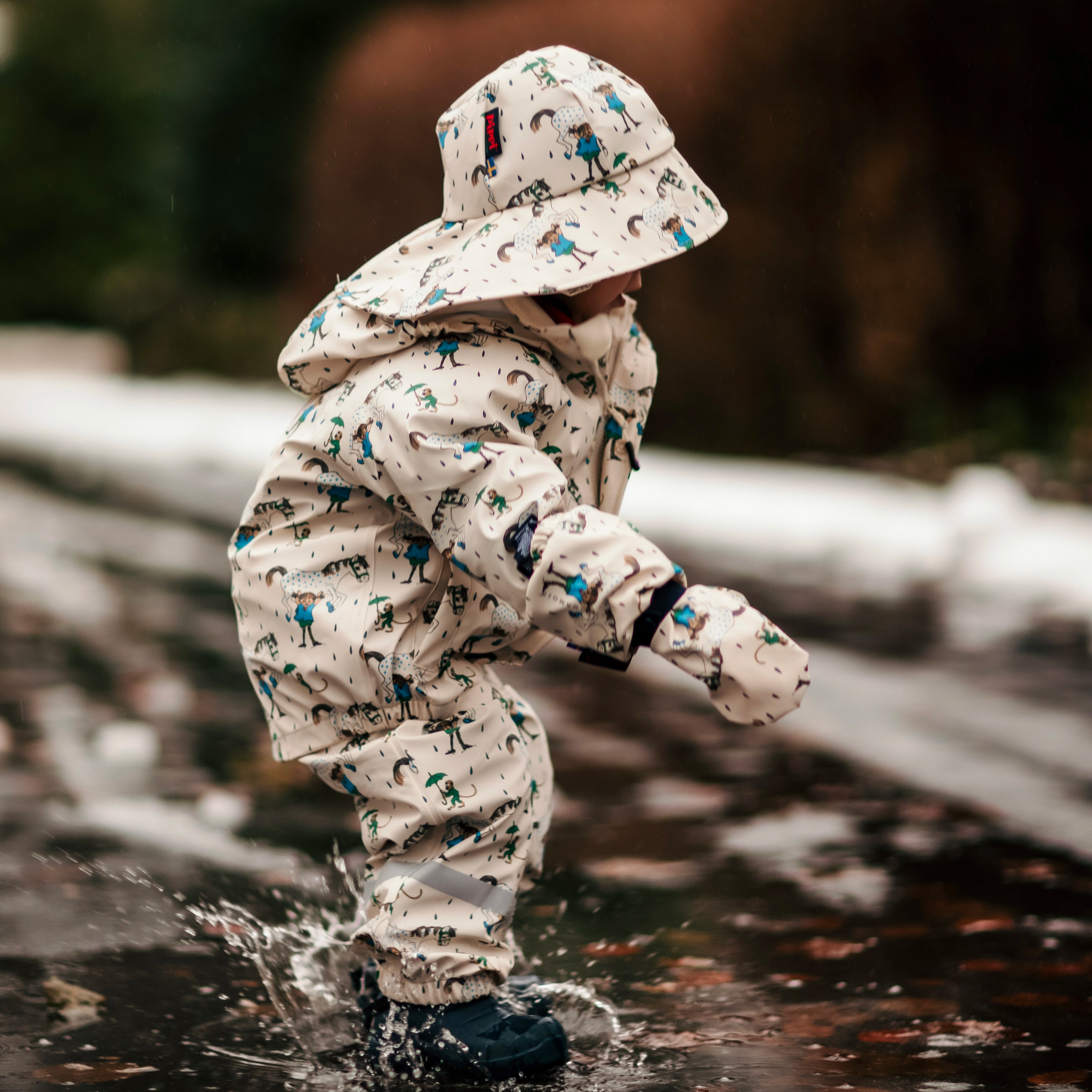 Regnset Pippi Långstrump Beige