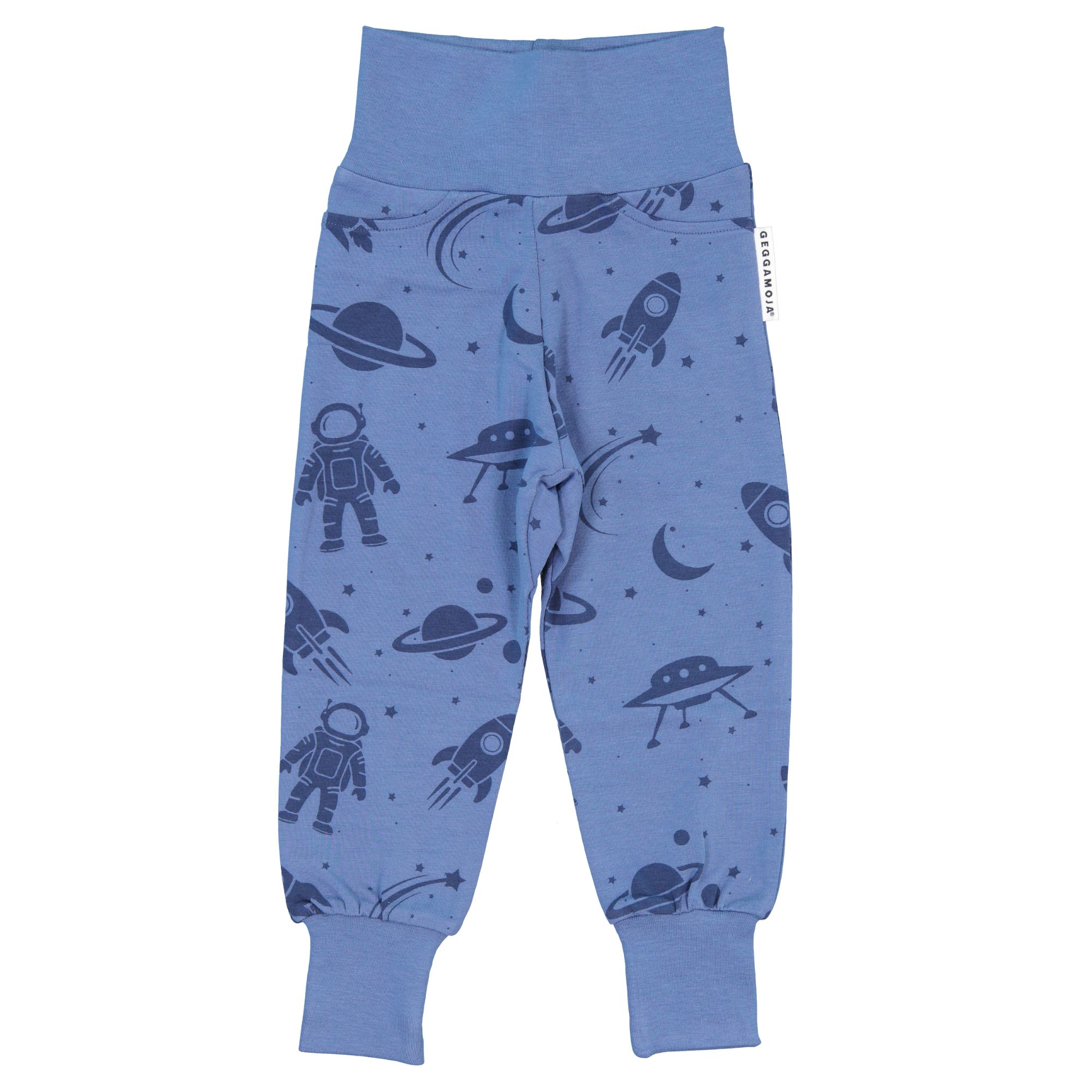 Bamboo baby pants Blue astronaut