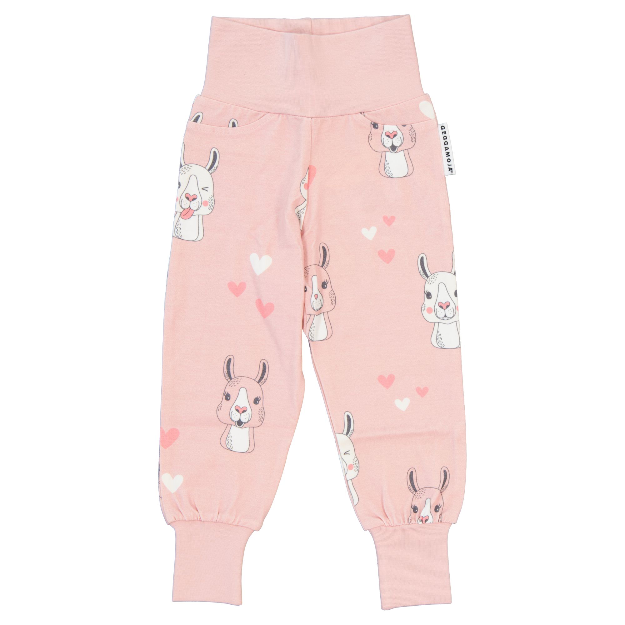 Bamboo baby pants Pink lama