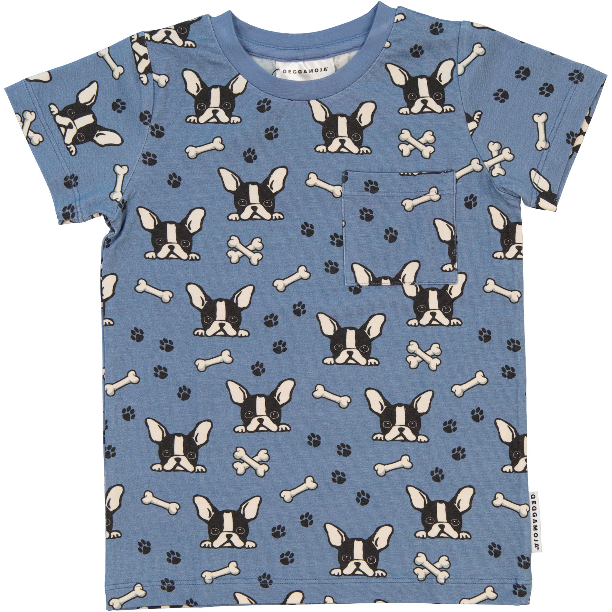 Bamboo T-shirt Blue Bulldog