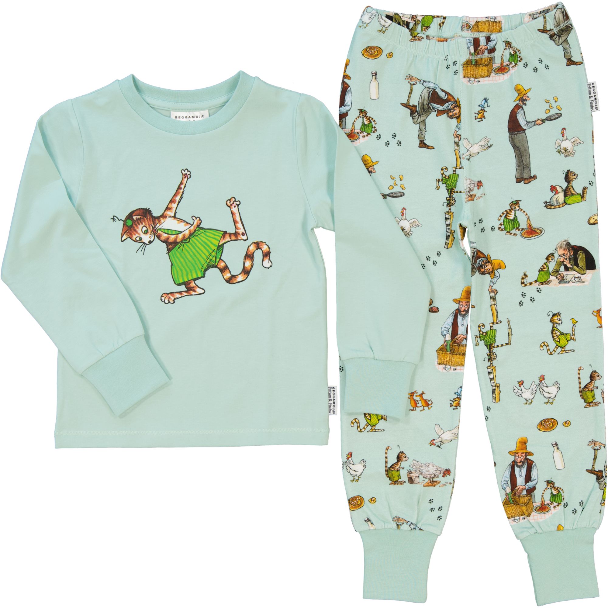 Pettersson und Findus Zweiteiliger Pyjama Mint