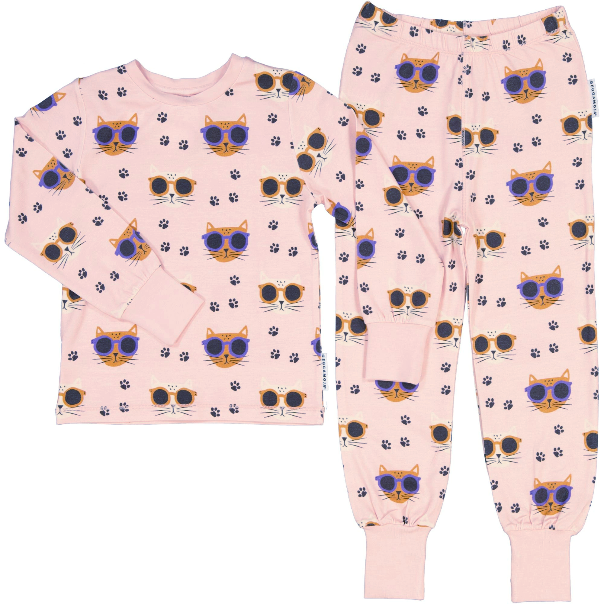 Bamboo two piece pyjamas Pink Cool Cats