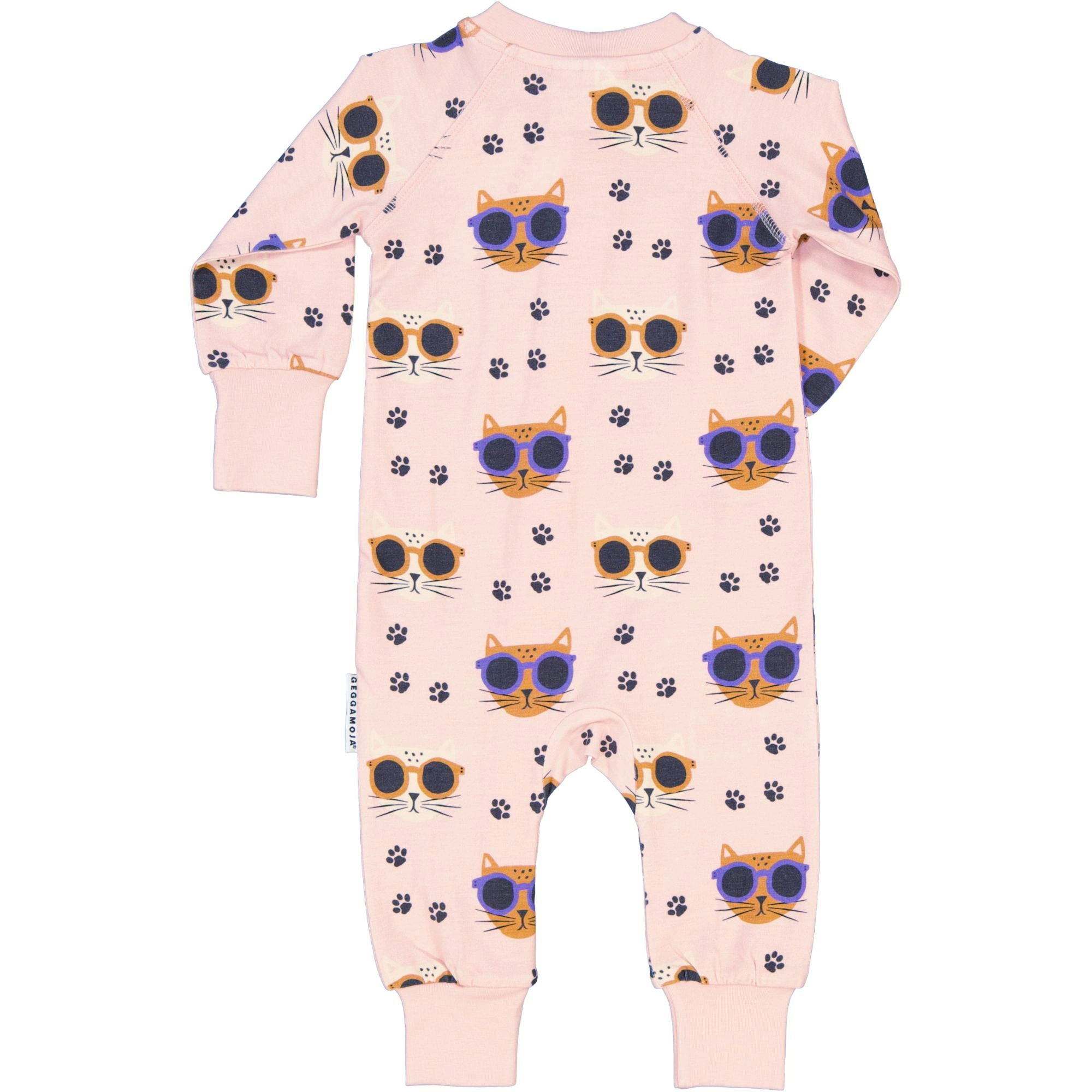 Bamboo two way zip pyjamas Pink Cool Cats