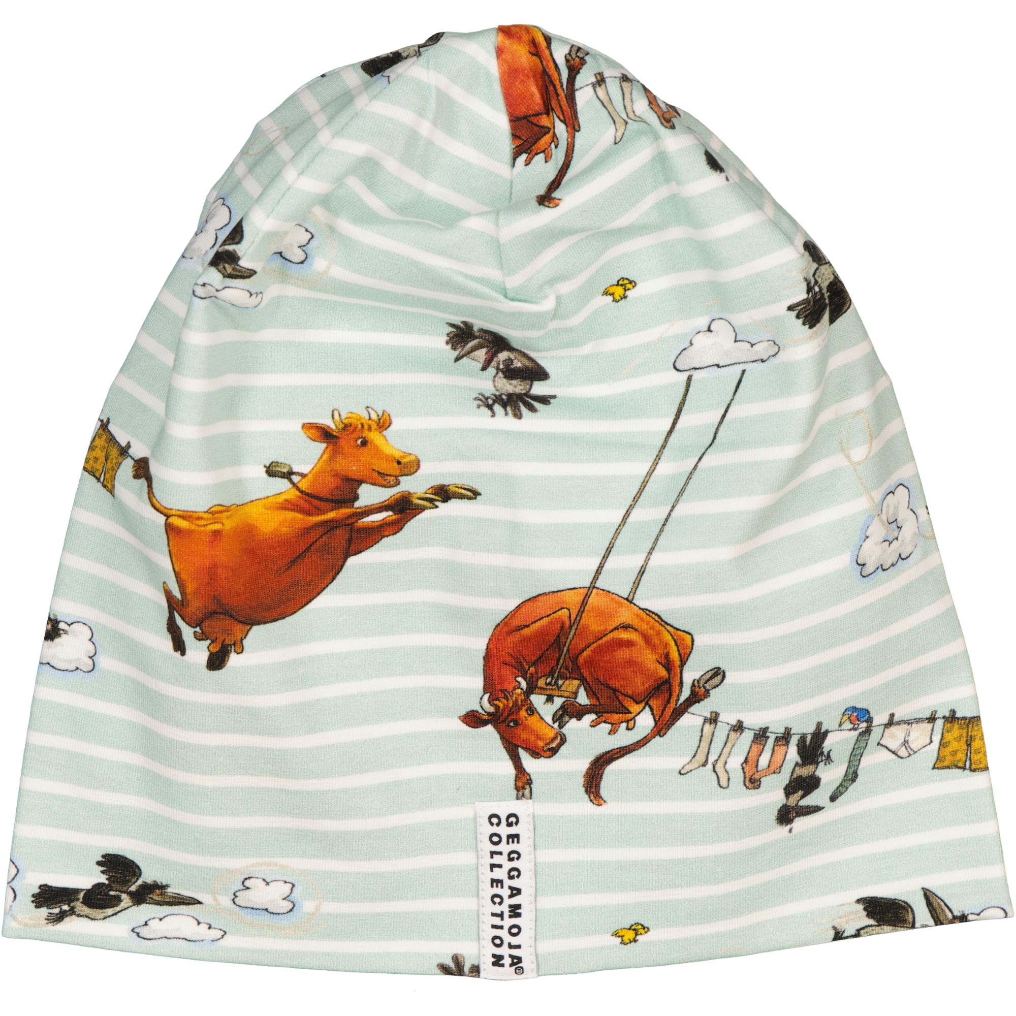 Mössa Mamma Mu och Kråkan Mint/Vit