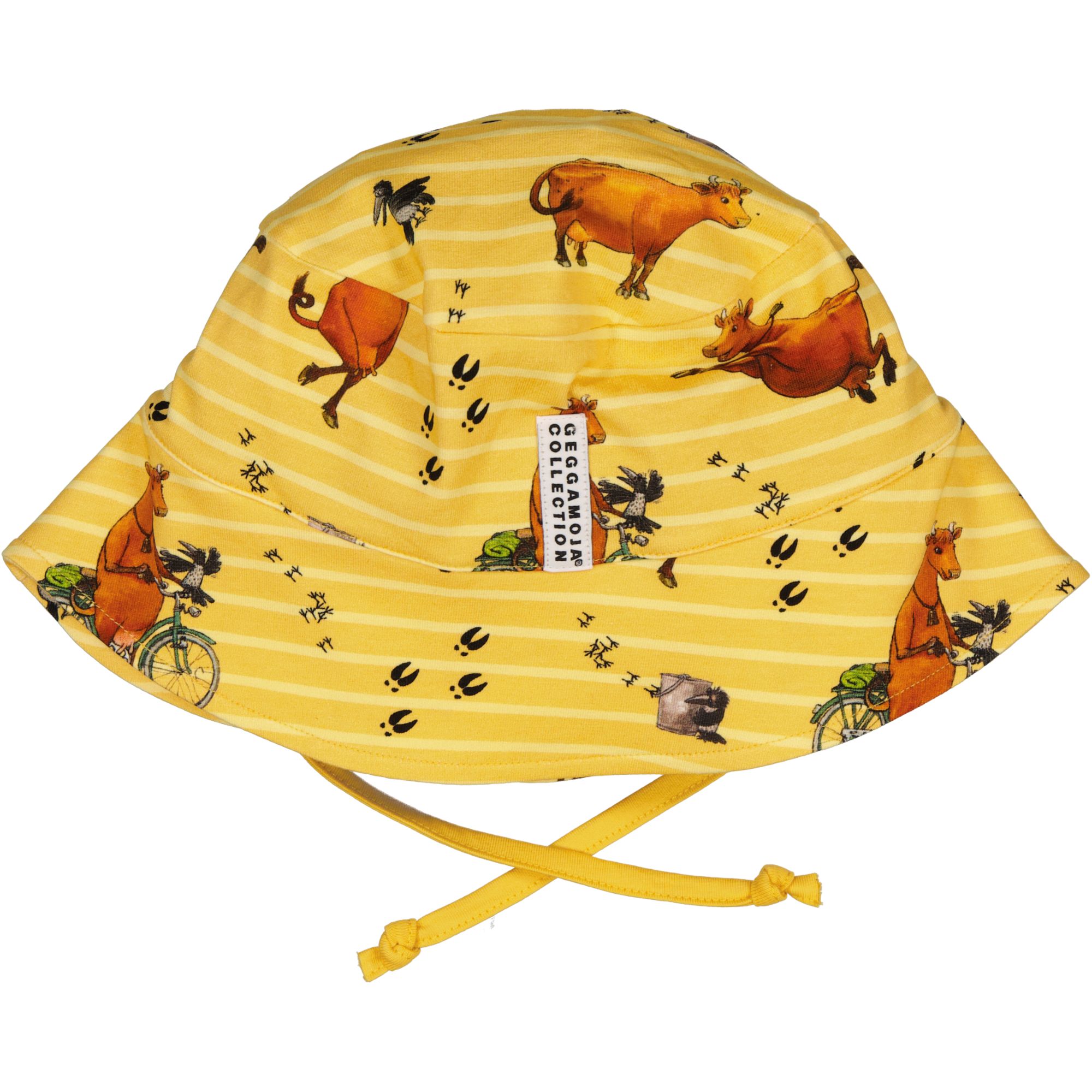 Solhatt Mamma mu och Kråkan Gul/Vit