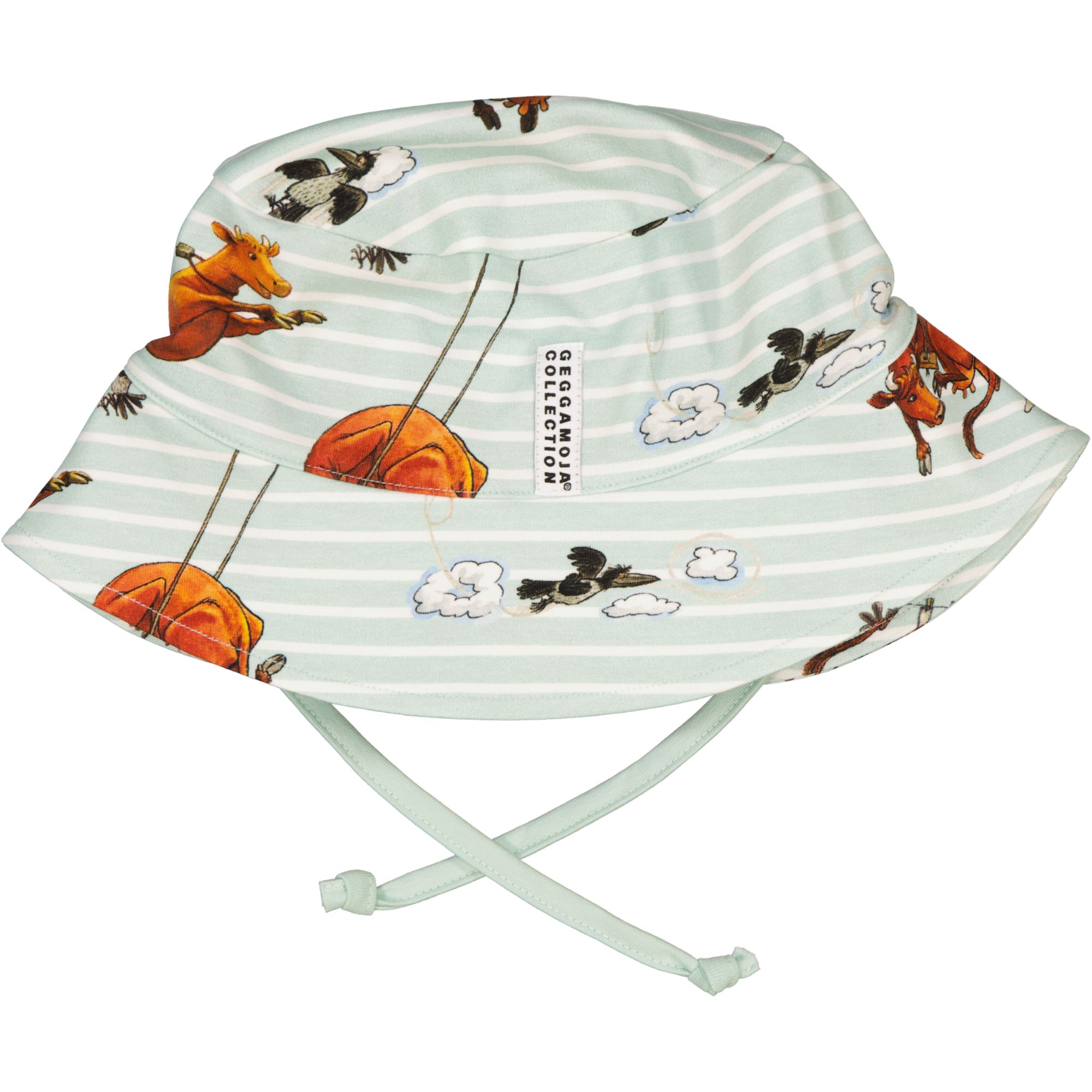 Solhatt Mamma mu och Kråkan Mint/Vit