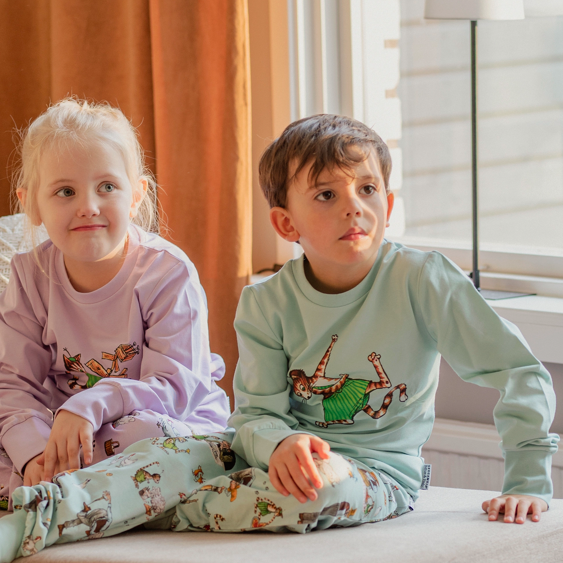 Pettersson und Findus Zweiteiliger Pyjama Mint