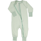 Tvåvägs-zip Pyjamas Bambu Classic Ljusgrön/Grön 50/56