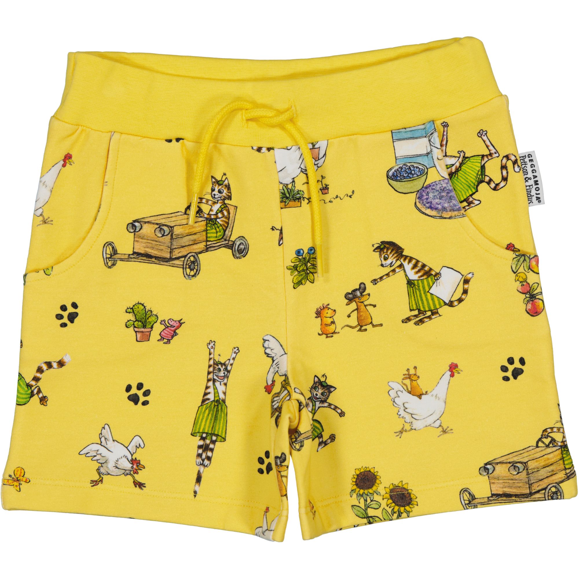 Collegeshorts Pettson och Findus Gul