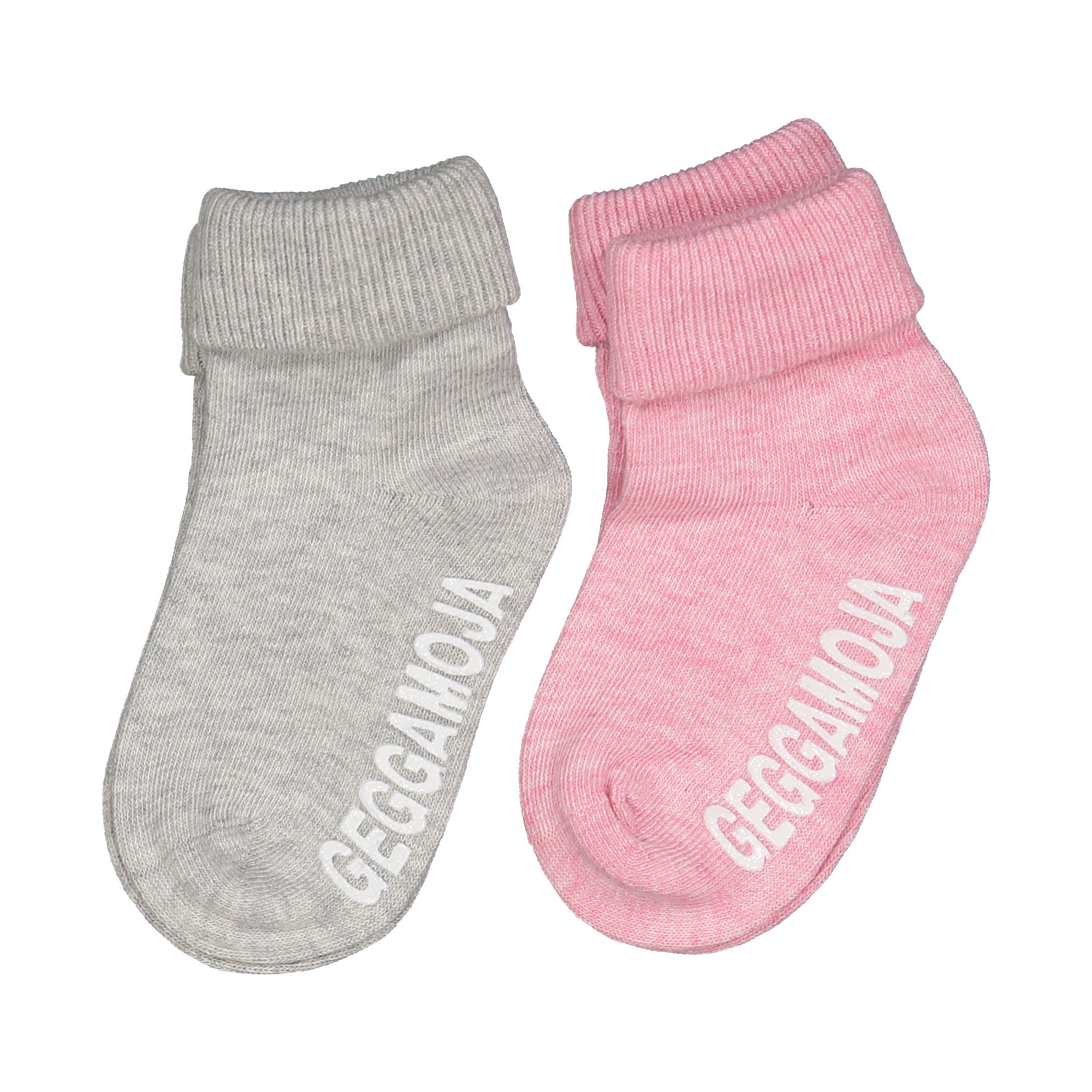 Baby Sock Classic 2-pack Pink Daisy solid