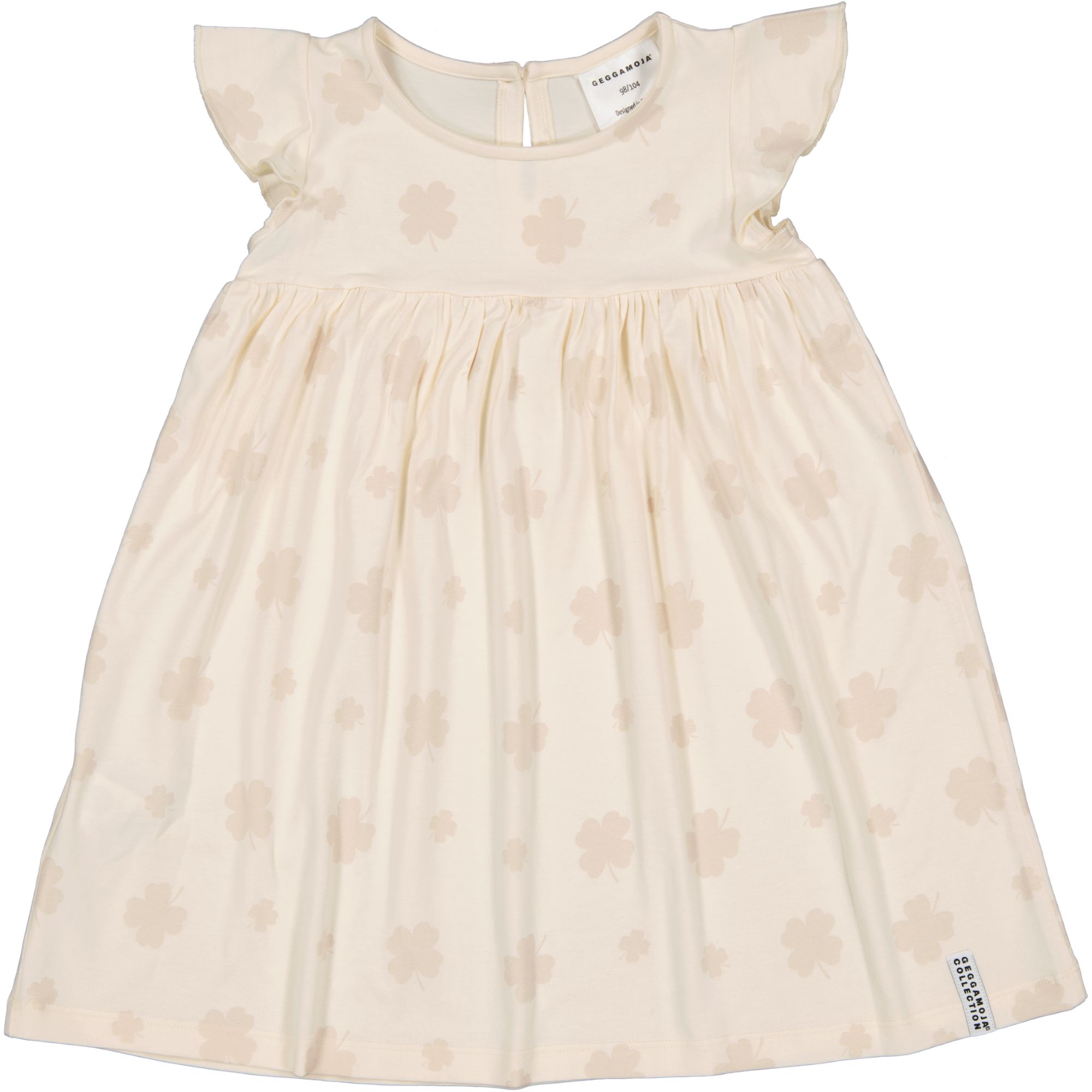 Volangklänning Bambu Klöver Beige