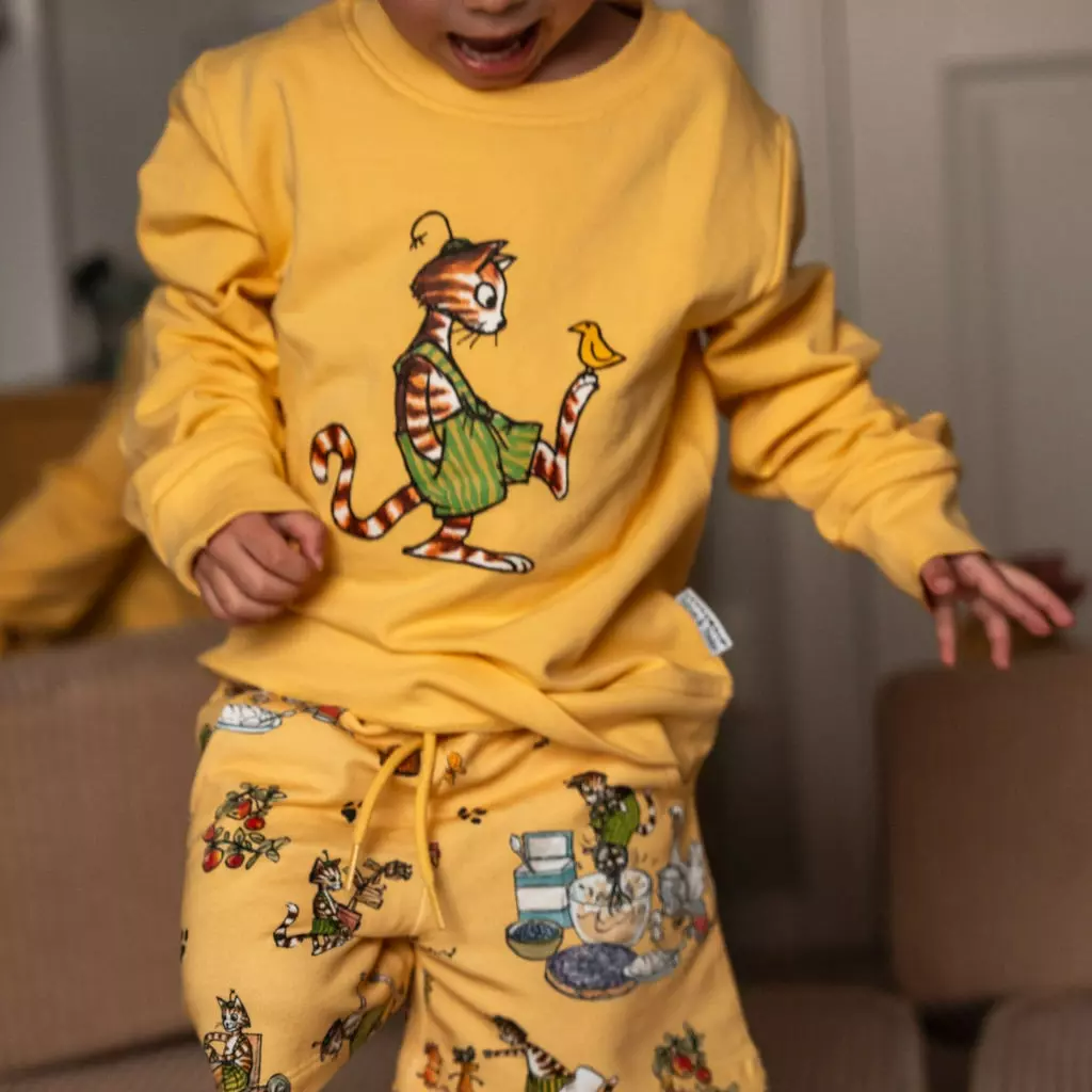 Collegeshorts Pettson och Findus Gul