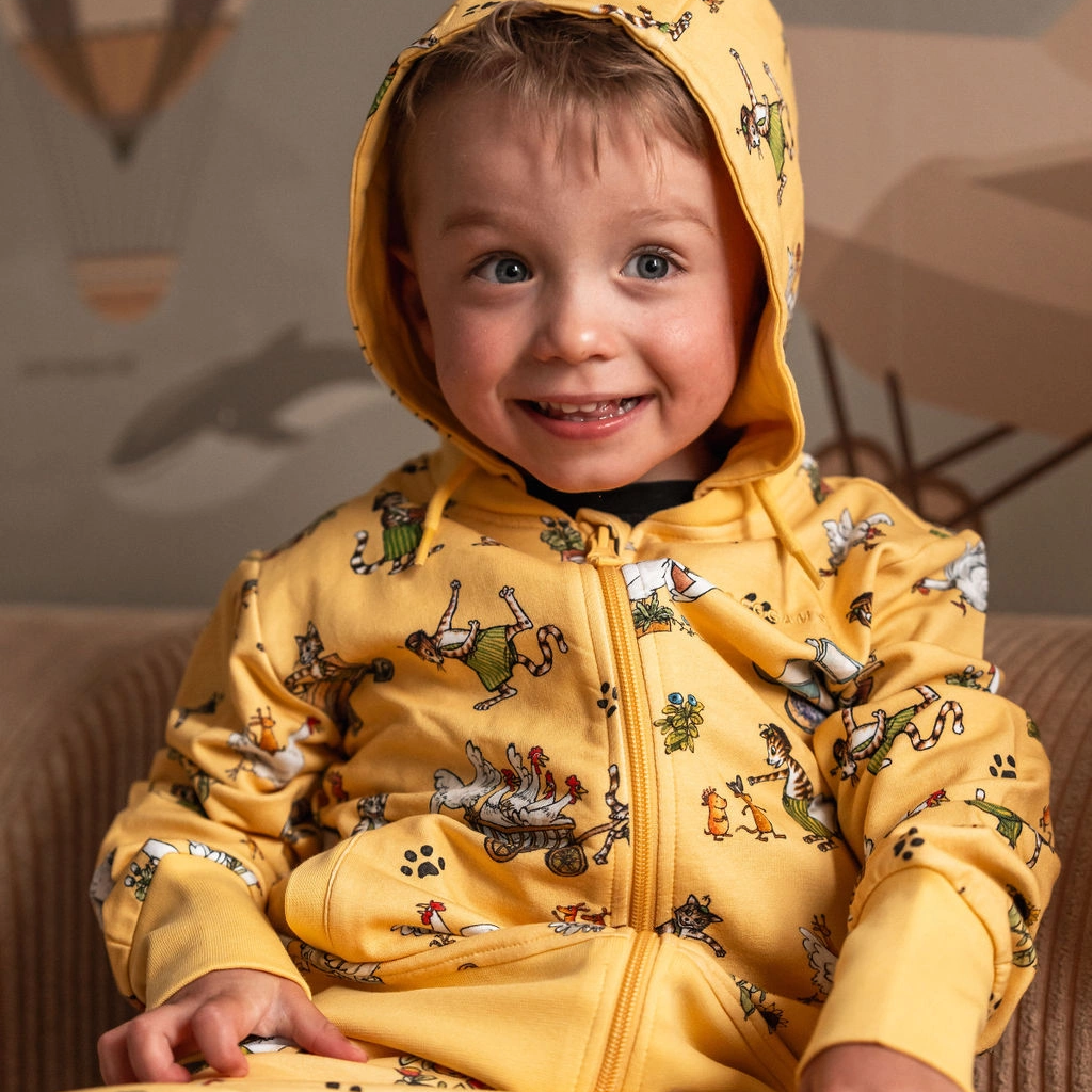 Hoodie Pettson och Findus Gul