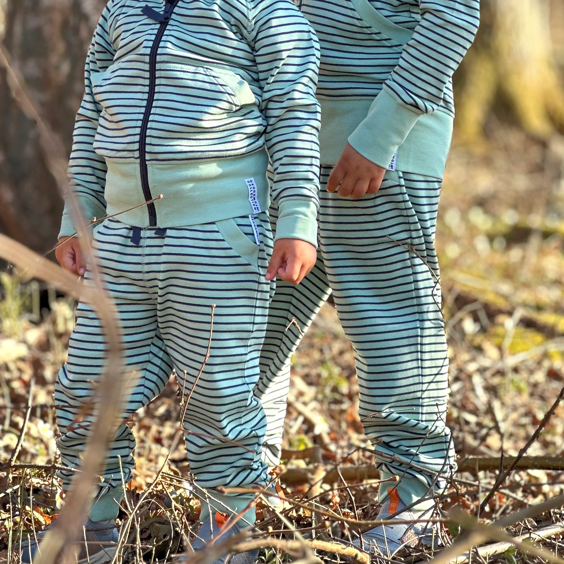 Trikåbyxor Grön/Navy