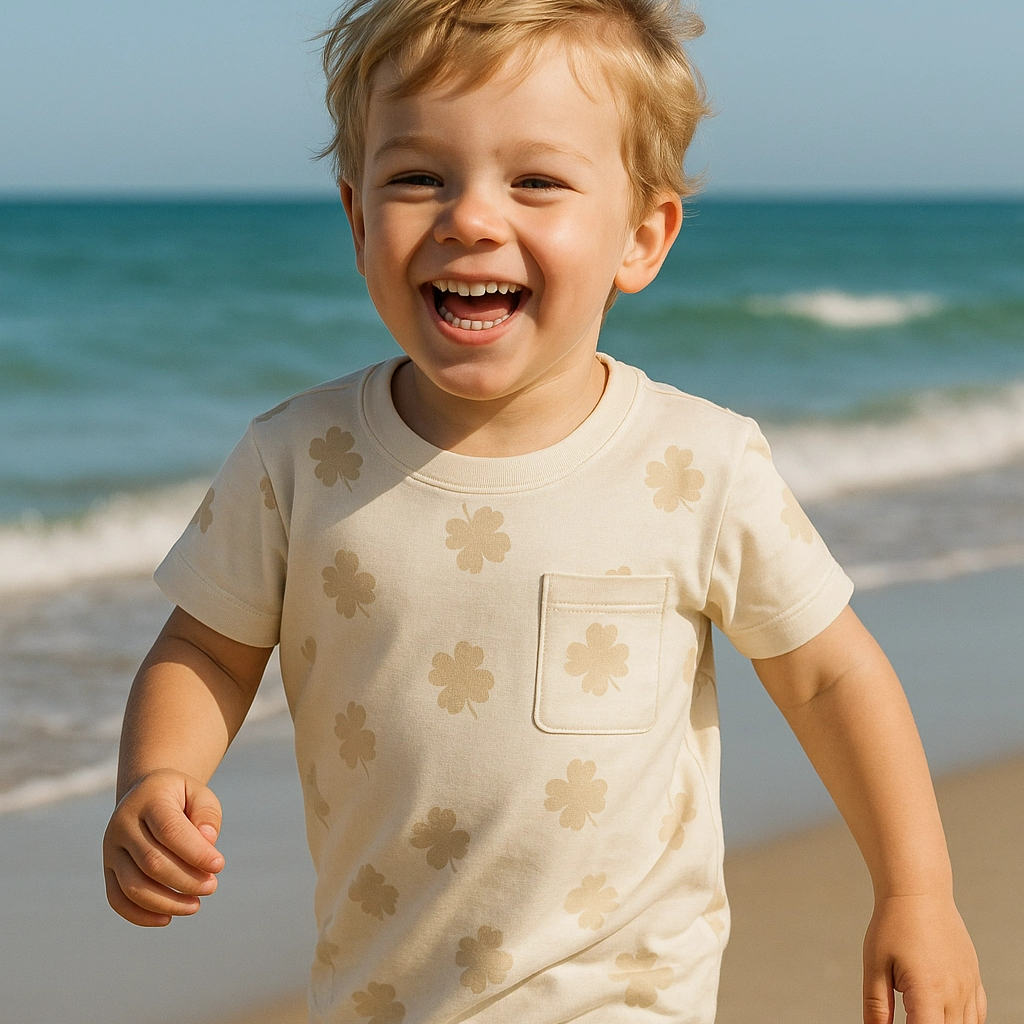 T-shirt Bambu Klöver Beige