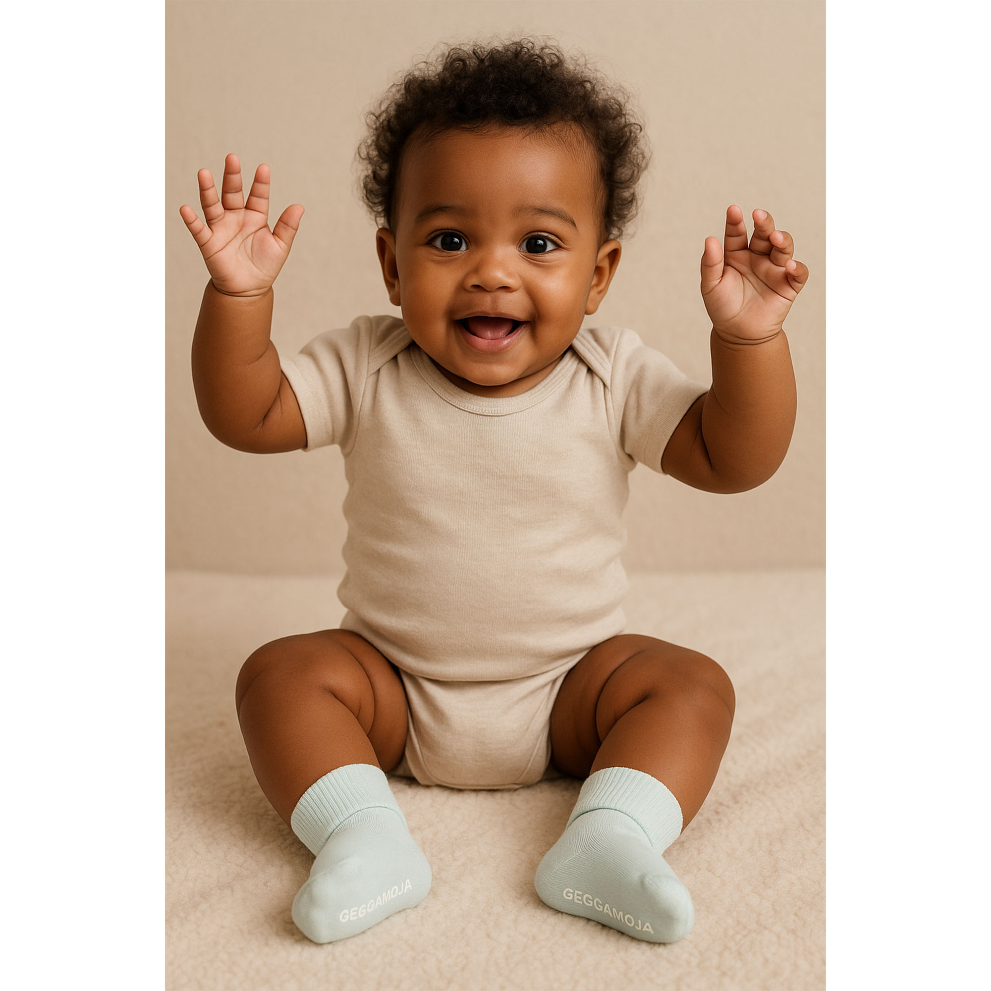 Strumpor baby två-pack Grå/Grön