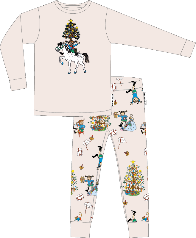 Pyjamas tvådelad Pippi Långstrump