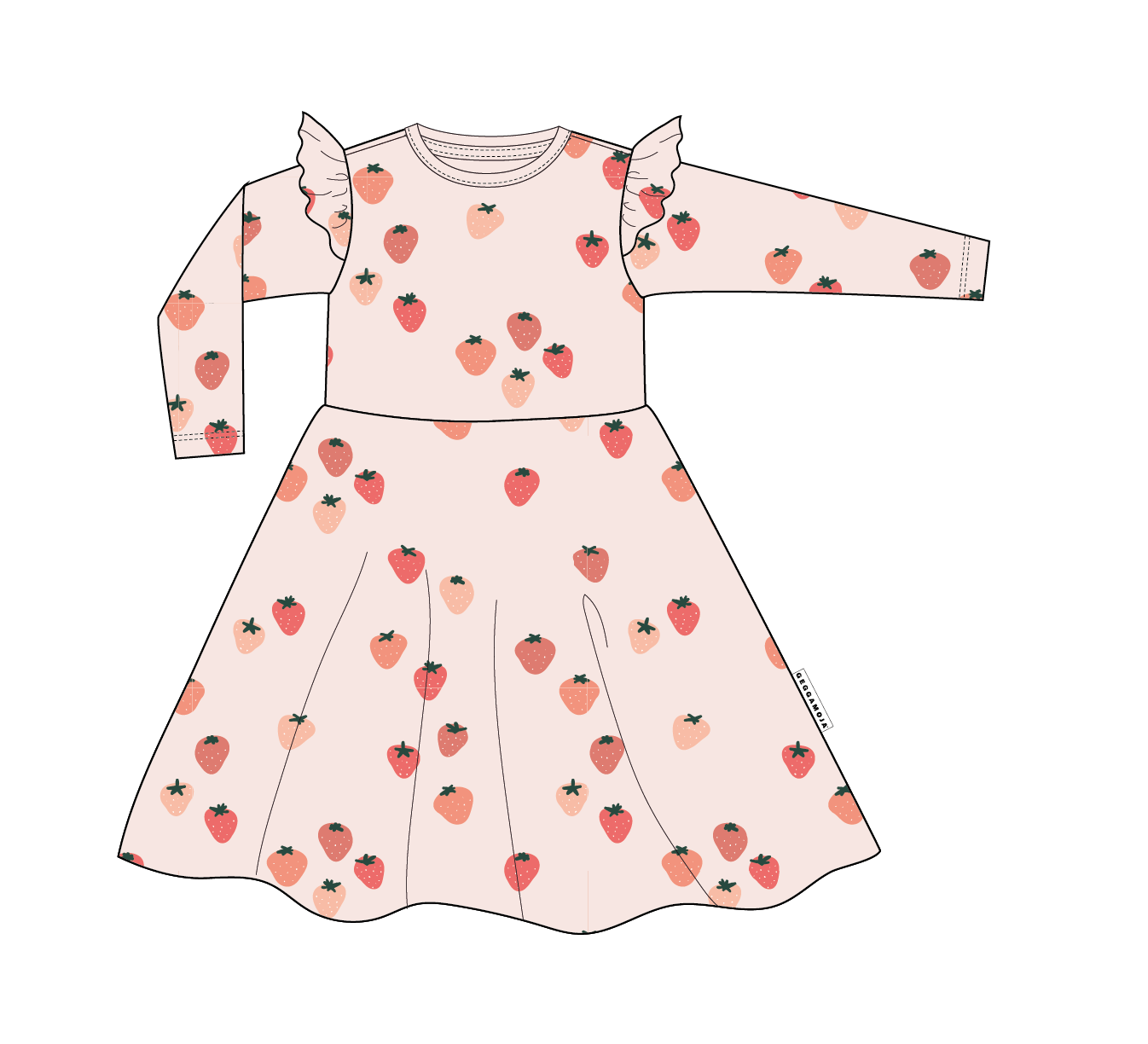 Klänning Bambu Klänning Strawberry