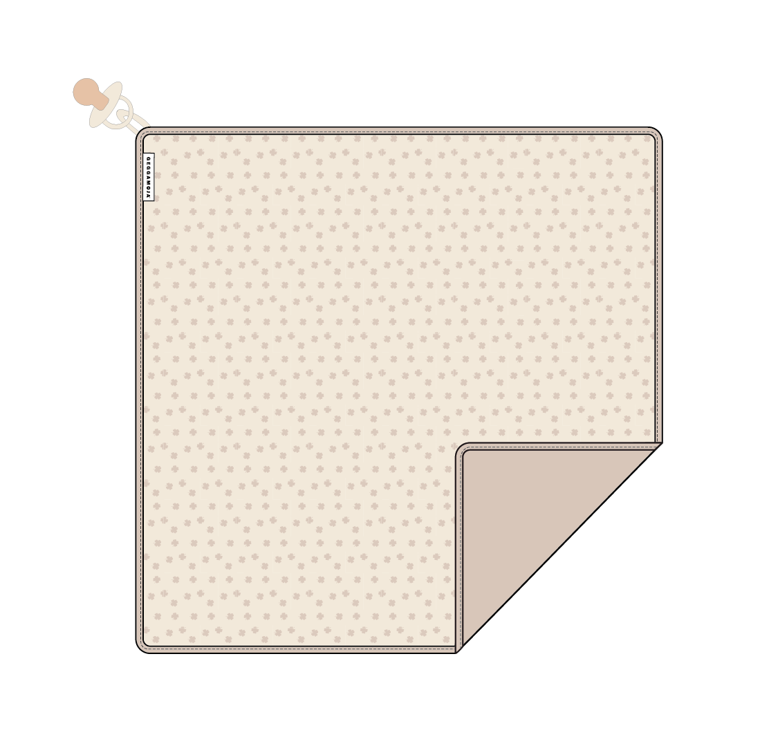 Babyfilt Bambu Beige Klöver