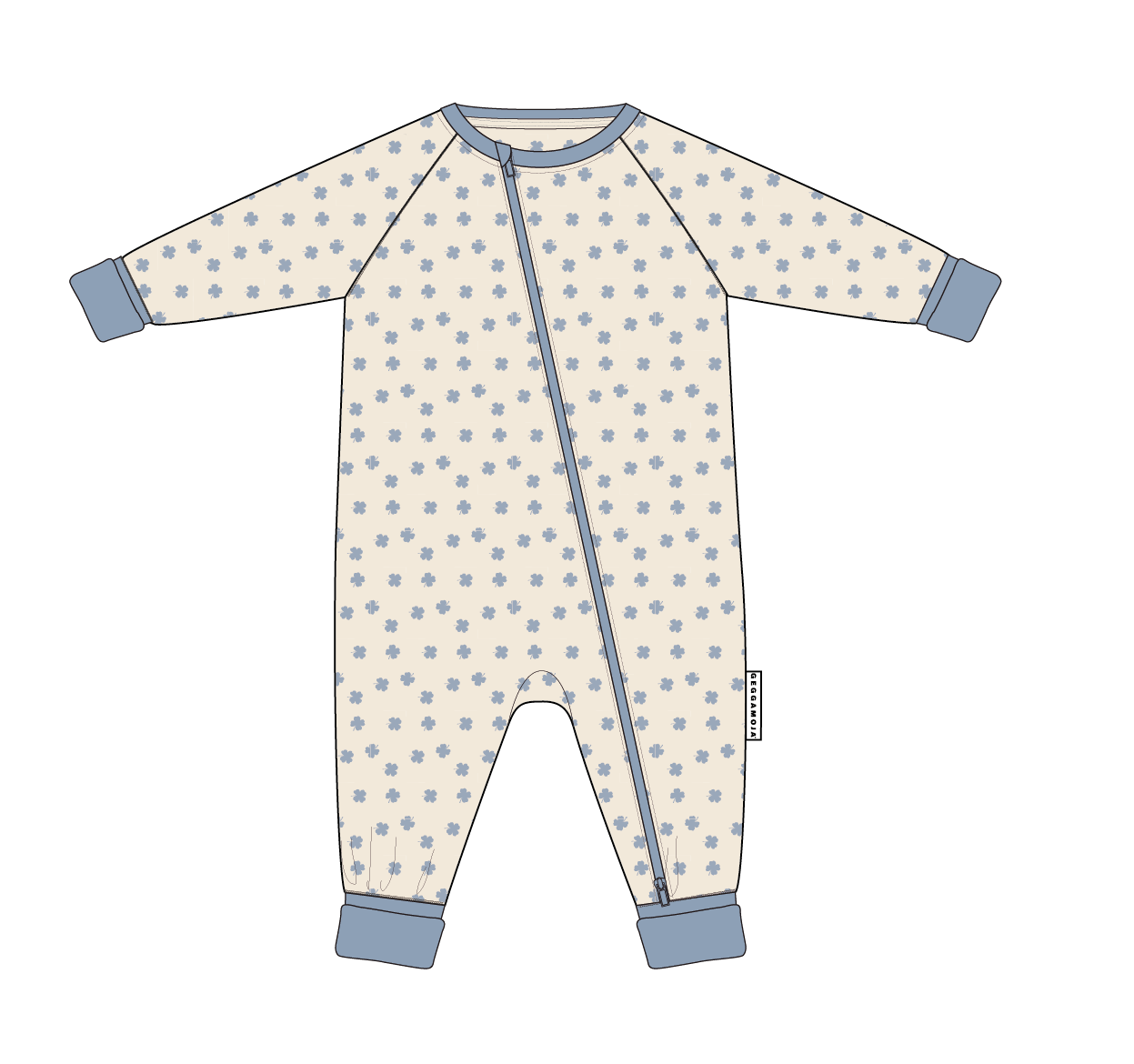Pyjamas Bambu Blå Klöver