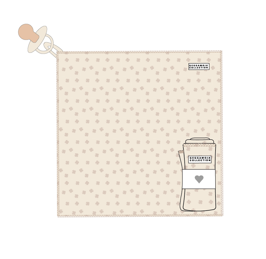 Snuttefilt Bambu Beige Klöver