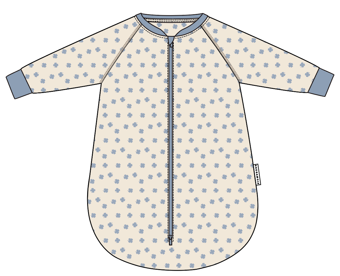 Sovpåse Bambu Blå Klöver