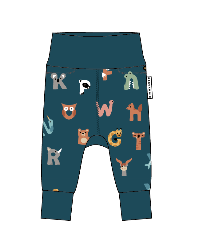 Babybyxor Animal letters
