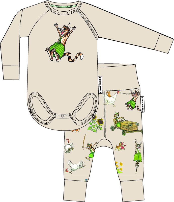 Babyset Pettson och Findus Beige