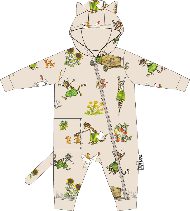 Jumpsuit Pettson och Findus Beige