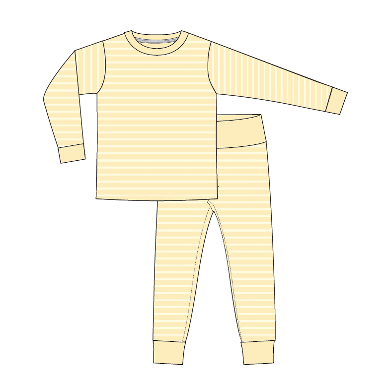 Pyjamas tvådelad Gul