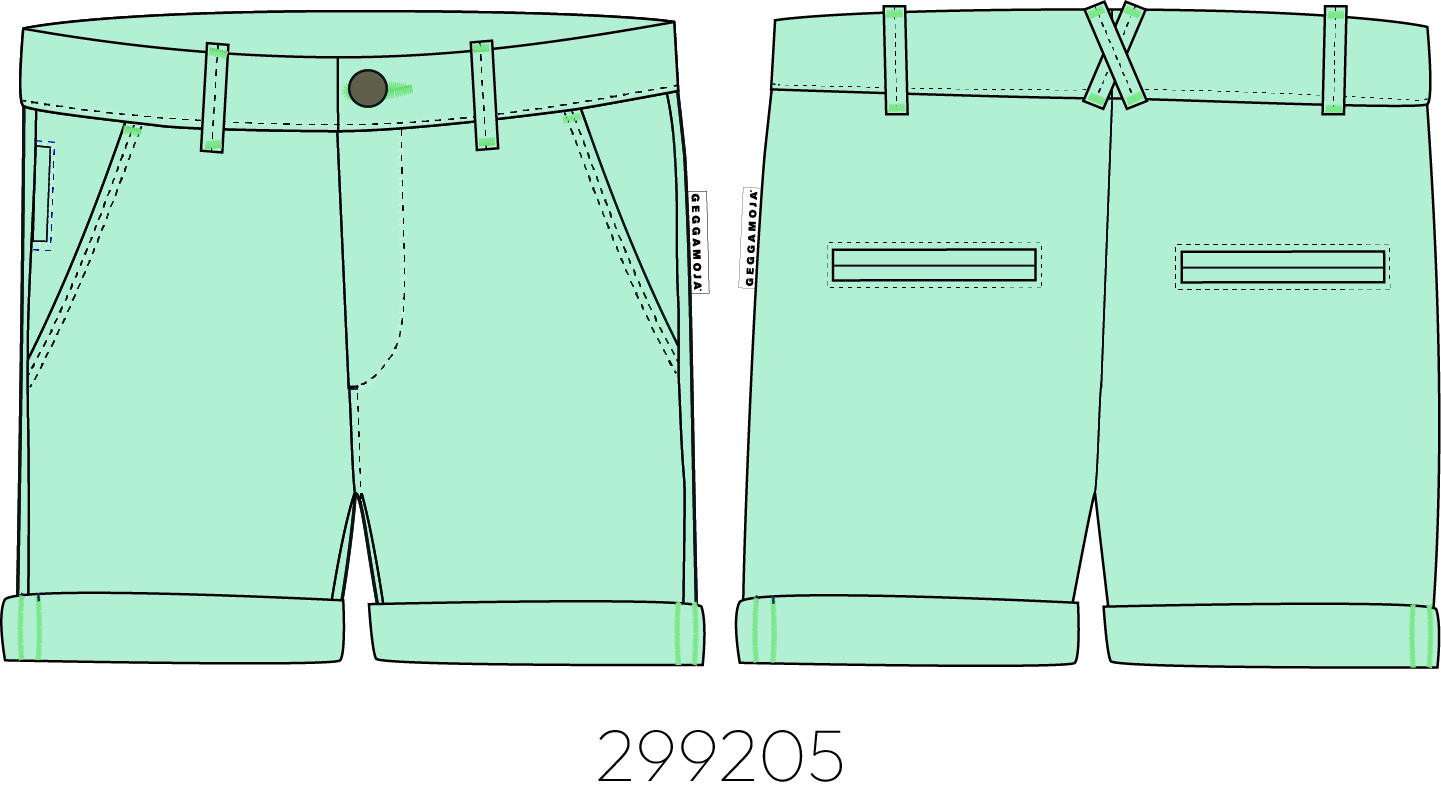 Linneshorts Mint