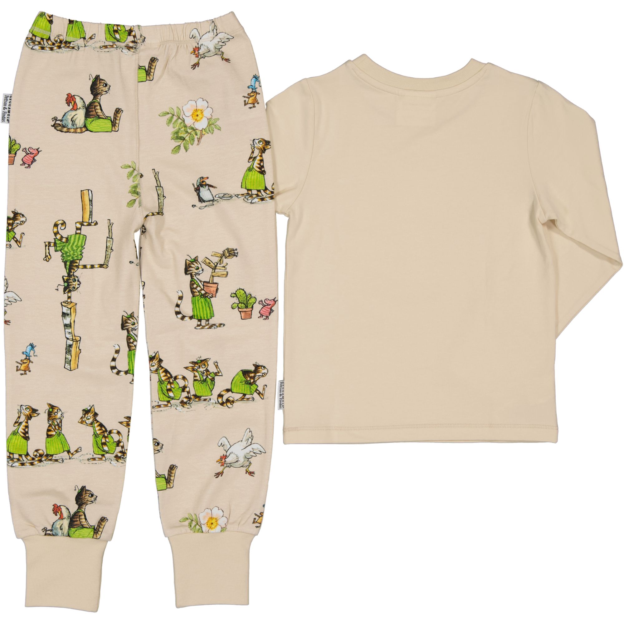 Pyjamas tvådelad Pettson och Findus Beige