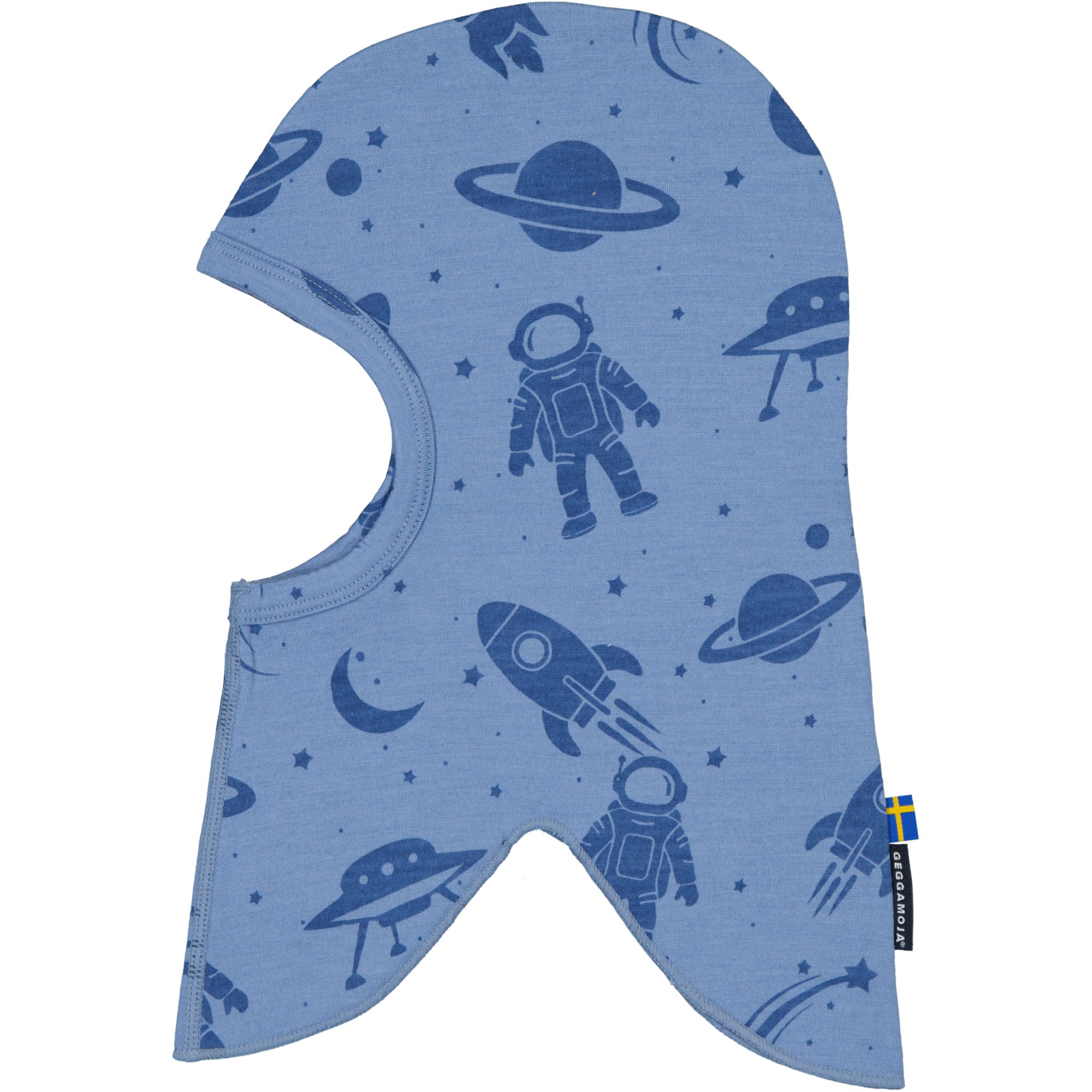 Merino wool balaclava Blue Astro