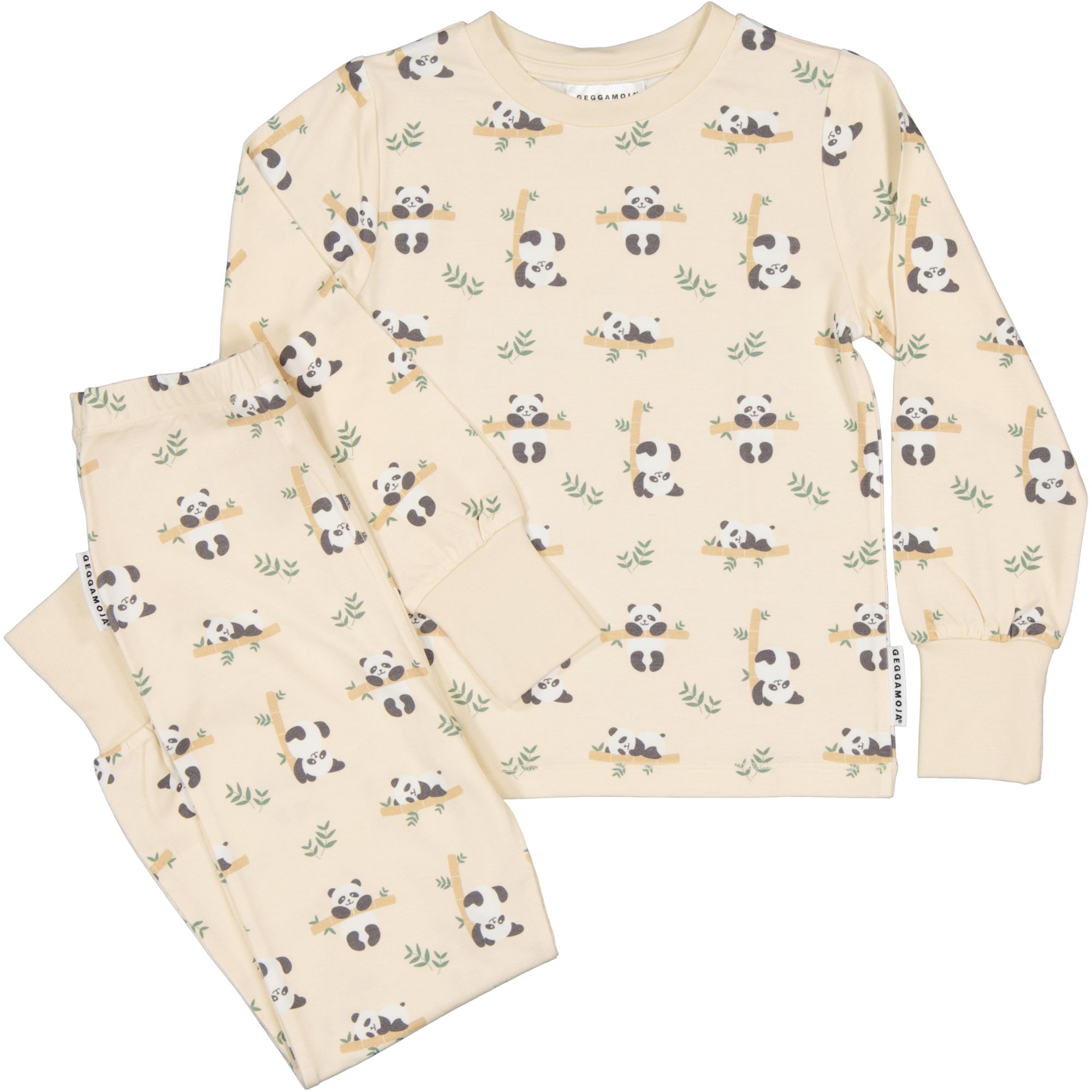 Pyjamas tvådelad Bambu Panda Beige