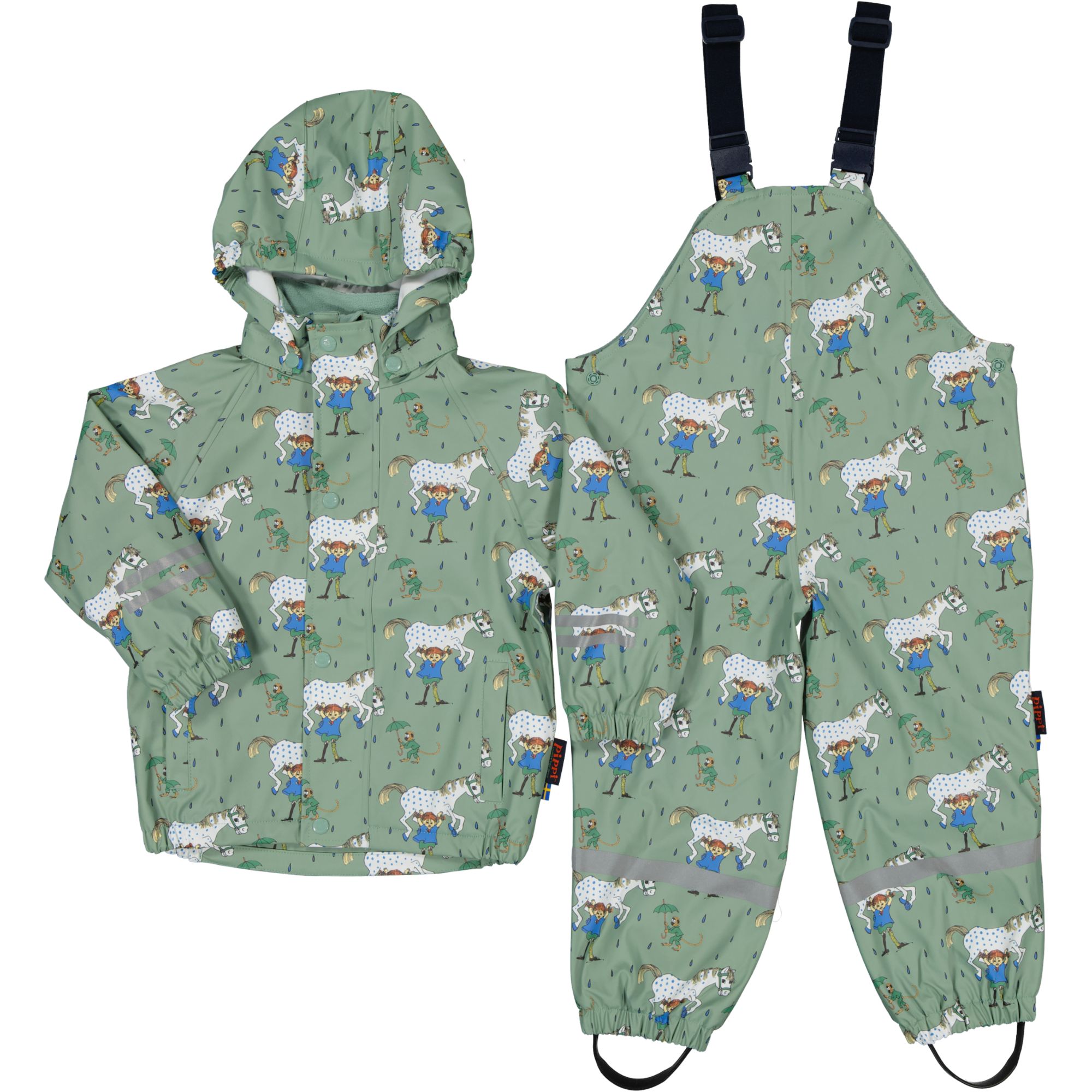 Regnsset Pippi Långstrump Fleecefodrat