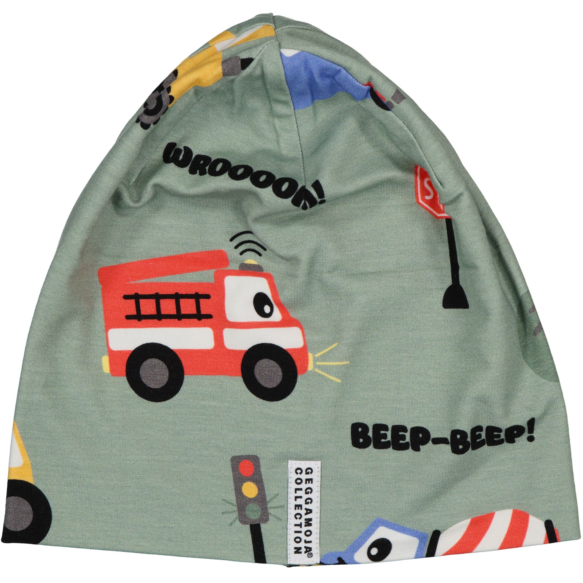 Mössa Bambu Traktor Grön