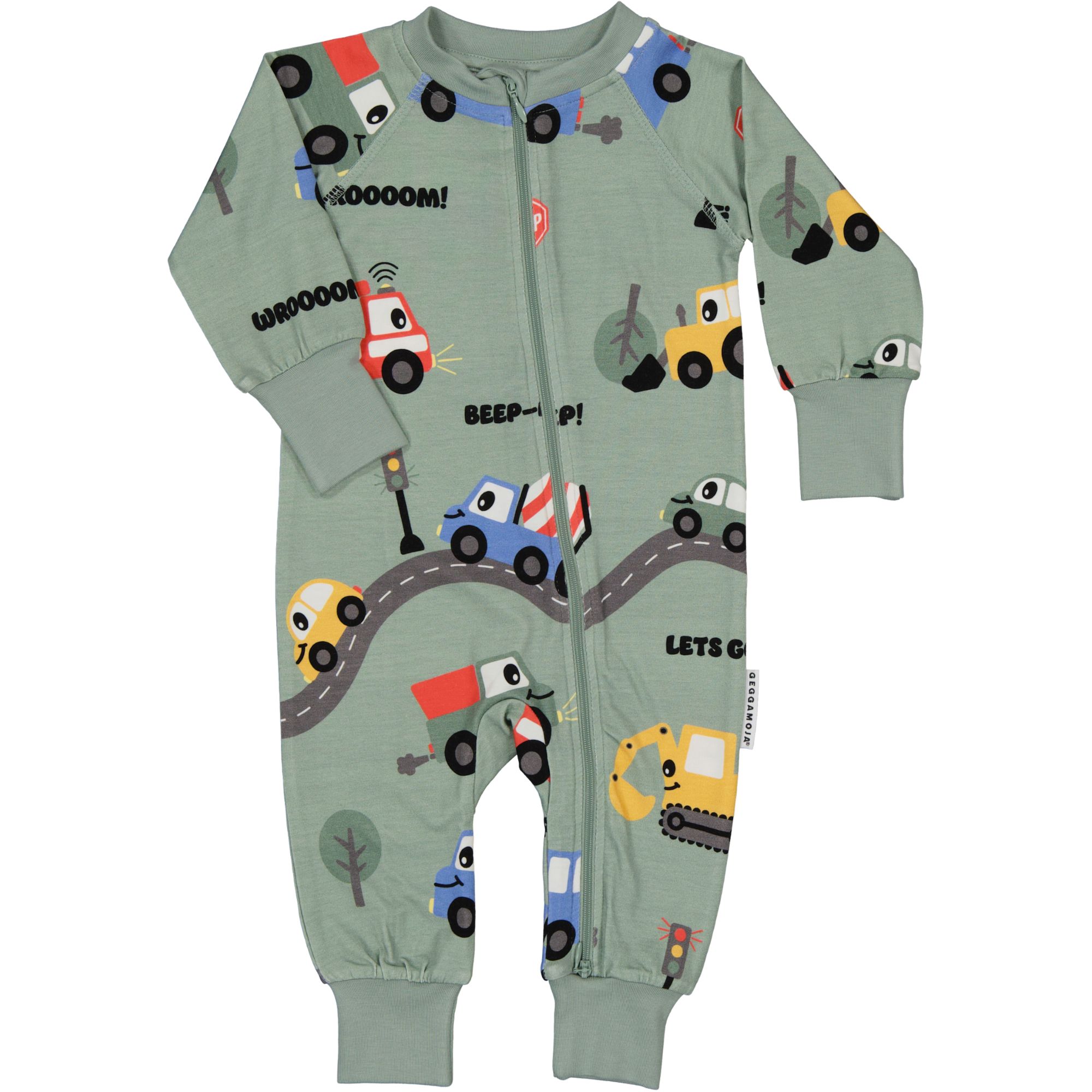 Pyjamas Bambu Traktor Grön