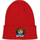 Pippi Longstocking Knitted beanie Red